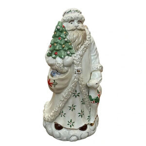 Vintage Palm Tree 2000 Santa Clause Music Figurine We Wish You A Merry Christmas